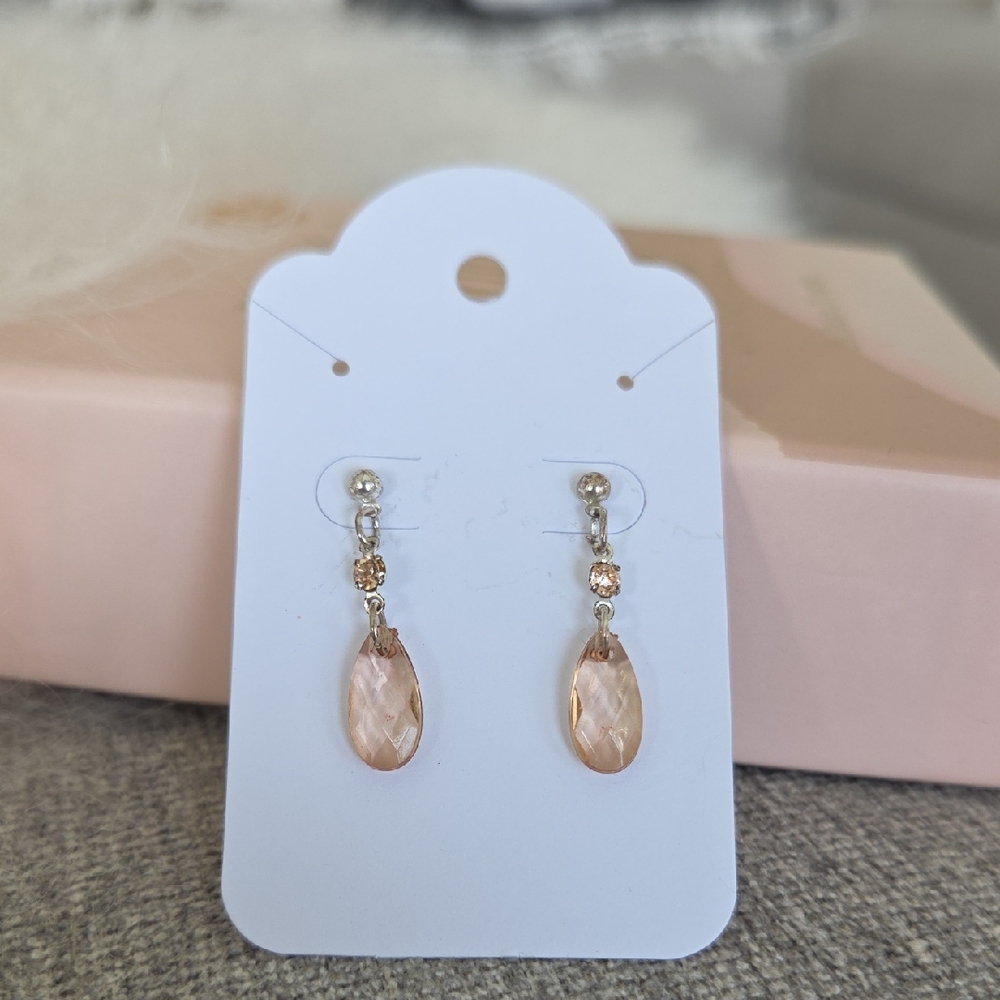 Elegant Pink and Silver Dangle Earrings